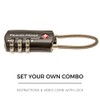 TravelMore 10 Pack TSA Approved Travel Combination Cable Luggage Locks