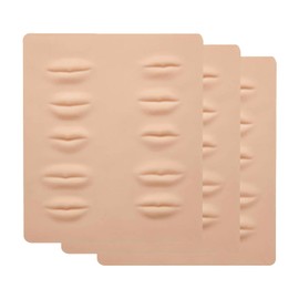 Amber Lash Tattoo Practice Imitation Skin and Body Parts for Realistic PMU Experience (PMU Practice Sheet - Lips - 3pcs)