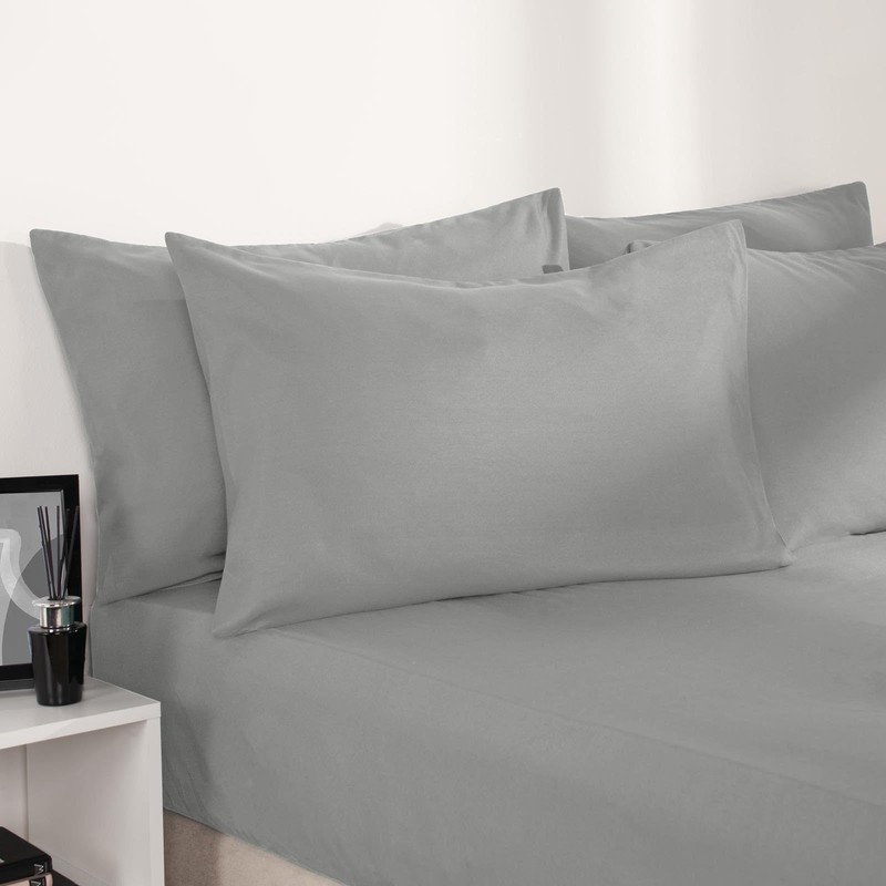 Brentfords Single Fitted Sheet Grey, Deep Fitted Sheet Bed Cover
