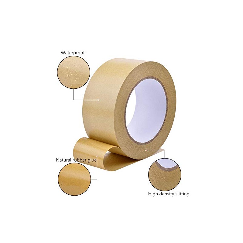 Self Adhesive Picture Frame Backing Tape Rolls Kraft Brown 2''