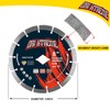 ORIXTREME 8Inch Diamond Saw Blade, Segmented General Purpose Blade Dry/Wet