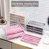 YUFONG Necklace Holder Organizer, Dustproof Necklace Box Velvet Necklace Organizer