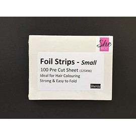 Pre Cut Foil Strips For Hair Colouring, Tinting & Dyes 100 x Short Sheets