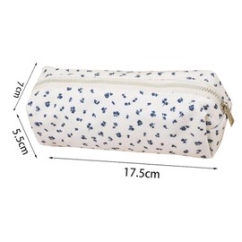 yufana Floral Pencil Case, Pencil Case for Girls, Zippered Pencil Case，Pencil Case, Stationery Pencil Case, Zippered Pencil Case Kids. (Beige385)
