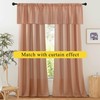 NICETOWN Window Toppers Valances - Linen Sheer Valances Pleated Rod
