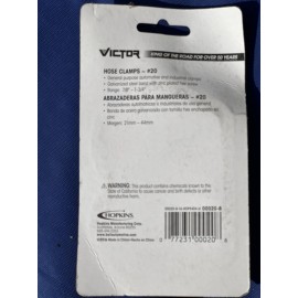 Victor Hose Clamps #20 — 00020-8 - Range7/8” - 1-3/4”