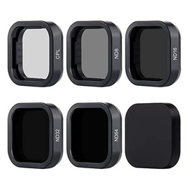 YALLSAME ND Filter CPL Filter Set for GoPro HERO11 HERO10 HERO9 Black with ND64 ND32 ND16 ND8 CPL Lens Cap Go Pro ND Filter Professinal Photography Accessories Kit for GoPro 11 10 9 Action Camera