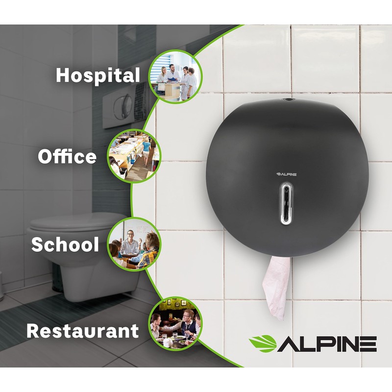 Alpine Commercial Toilet Paper Dispenser - Jumbo Toilet Paper Dispenser,