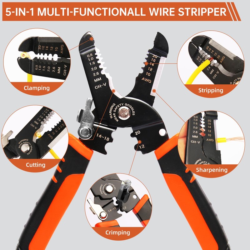 Htaexpu Wire Stripper, 3-rd Generation Wire Strippers or Crimping Tool,