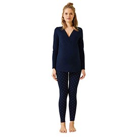 Vertbaudet Pregnancy and Breastfeeding Pyjamas 2 Piece Set, Printed Ink