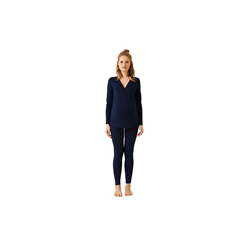 Vertbaudet Pregnancy and Breastfeeding Pyjamas 2 Piece Set, Printed Ink