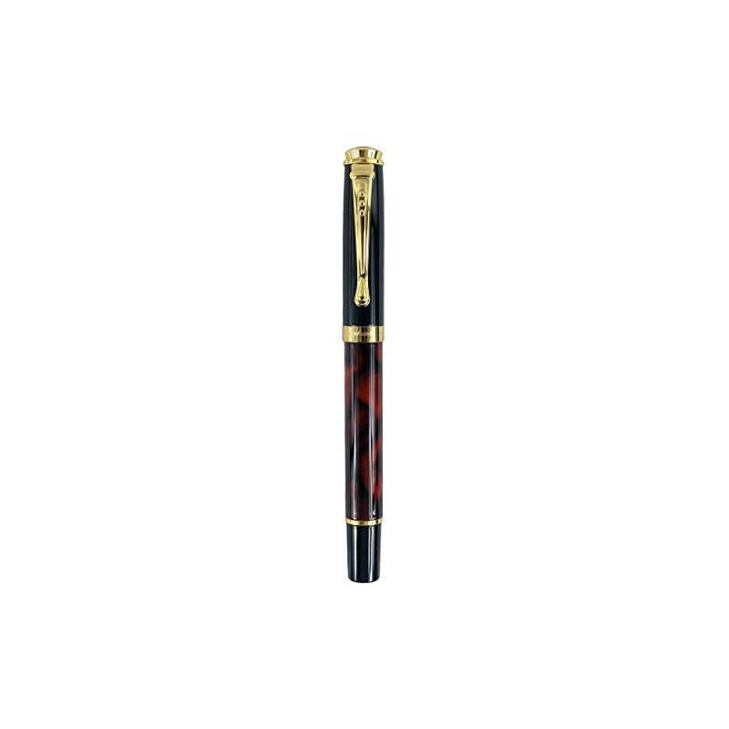 pluma avanzada fuente, diseño clásico, plumín medio, de oro, flor
