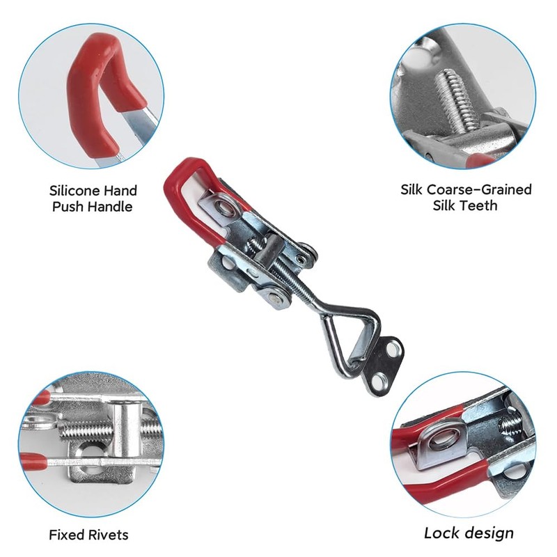 Jyvlucient Toggle Latch 12PCS Toggle Catch Latches Metal Toggle Clamp