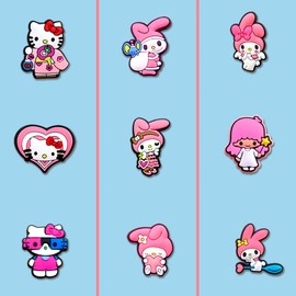 Zanerolan 35Pcs Cartoon Shoe Decoration Charms for Clog, Cute Charms Accessories