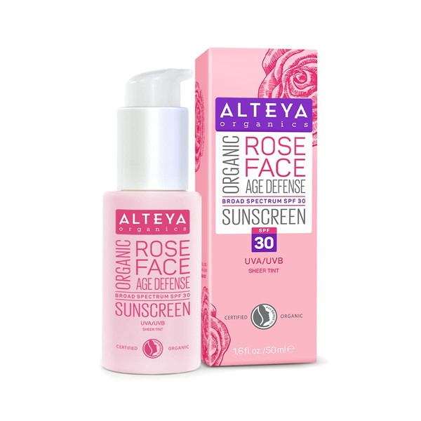 Alteya Organics Rose Face Organic Sun Protection SPF 30 Tinted