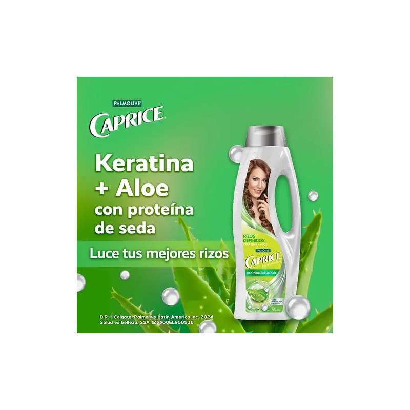 Acondicionador Caprice Rizos Definidos Keratina Aloe 720ml