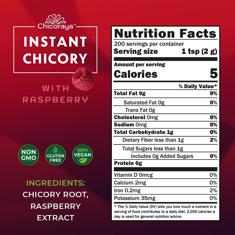 CHICORAYA Instant Chicory Cofee - Best for Decaf and Diet