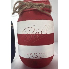 American Flag Mason Jars/Americana Decor / 4th of July Decor/American Mason Jars