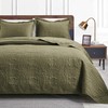 Love's cabin Twin Quilt Bedding Set Green Bedspreads - Soft