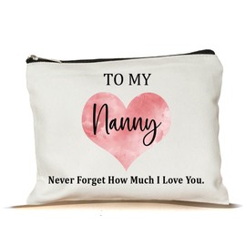 To My Nanny Never Forget How Much I Love You Makeup Bag - Happy Birthday Makeup Bag - Cosmetic Bag - Gifts For Nanny - To My Nanny Makeup Bag - I Love Nanny Makeup Bag - Anniversary Makeup Bag