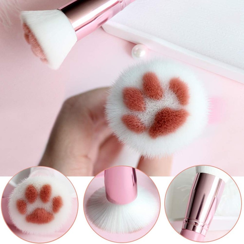 Makeup Brush, Fluffy Blush Concealer Cat Paw Shape for Makeup