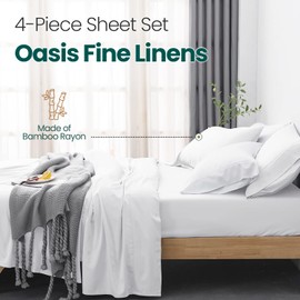 Oasis Fine Linens Island Collection | Soft & Hypoallergenic | Cooling & Moisture Wicking for Hot Sleepers (King/Cirrus)