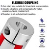 Clutch Coupler Aluminium 8mm x 10mm Shaft Coupling Flexible Plum