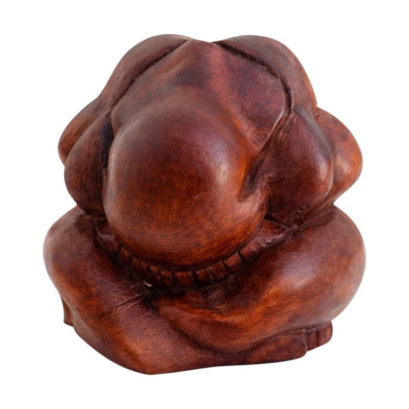 Weeping Buddha Yogi Meditation Wood Statue - OMA Brand