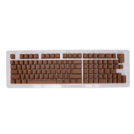 Keyboard Keycaps 114 Key PBT OEM Height Two Color Injection Light Transmitting Mechanical Keyboard KeycapMini Light Brown