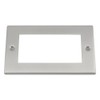 Satin Matt Chrome - Square Plate - Modular Data Grid