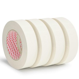 SWRT Masking Tape 1 Inch x 55 Yards – 4 Rolls (220 Yards Total), Strong Adhesive, Easy Tear, Clean Removal Painter’s Tape for Painting, Labeling, Crafts, Home & Office, White