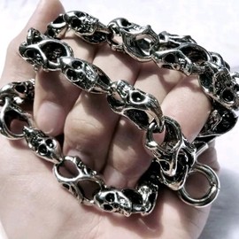 32" All Skull Strong Leash Wallet Chain Biker Trucker Heavy Jean Key Chain