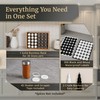 BOURBON & BARREL Wooden Spice Rack Organizer with Glass Jars