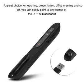 Presentation Pointer Pen, 2.4 GHz , 100m Effective Distance, USB PowerPoint Red Light Pointer Presenter Presentation Remote Control Pointer Clicker Pen