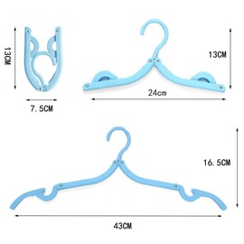 20pcs Folding Clothes Hangers, Travel Hangers Foldable Portable Plastic Clothes Coats Hangers Home Hotel Camping Holiday Travel Accessories Cruise Essentials (5 Colors)