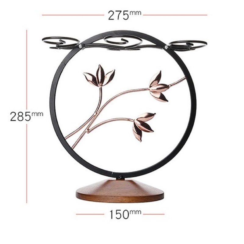 INMTIE 6-Hook Metal Wine Glass Holder Countertop Stemware Rack Tabletop