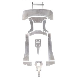 XHSESA RC Chassis Armors Set,Aluminum Alloy Chassis Armor Protective Bar for ARRMA 1/7 Felony Infraction RC Car Modification Part(Silver)