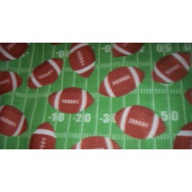 Football Blanket Green Sports Fleece Hand Tied Baby Pet Lap Stroller Car Seat Shower Gift made by Scrunchies by Sherry
