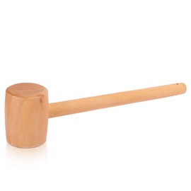 Xirfuni Wooden Hammer, Professional Wooden Hammer with Ergonomic Handle, Portable Mini Wooden Hammer for Leather Crafts, DIY Carpenters