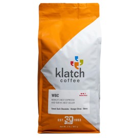 Klatch Coffee WBC World's Best Espresso Medium-Dark Roast, 2 Pounds, Whole Bean