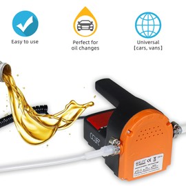 CCLIFE Tragbare Ölabsaugpumpe Dieselpumpe 12V 60W Kraftstoffpumpen Ölpumpe Absaugpumpe für Motoröl und Diesel zum Auto