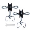 Farm Electric Fence T-Post Gate Handle Anchors Double Hook, galvanised
