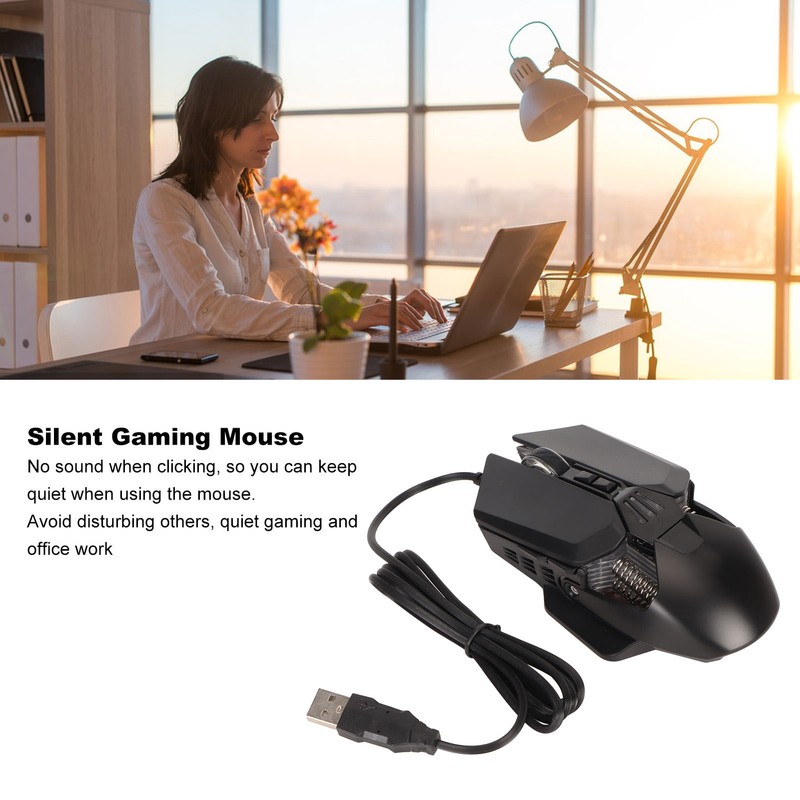 C6 Gaming Mouse Wired Silent USB Optical Computer Mice with