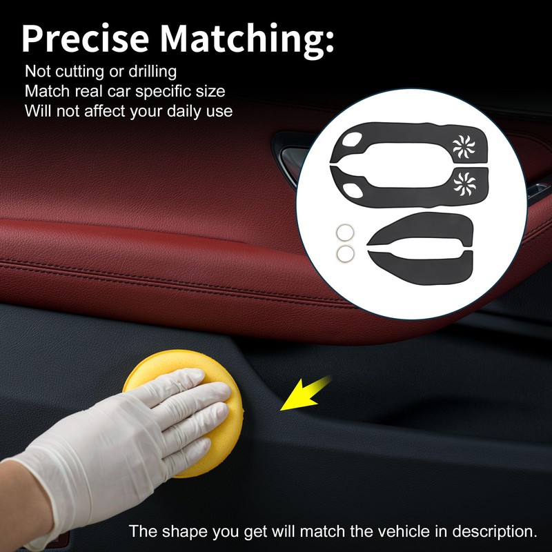 X AUTOHAUX Leather Car Door Anti Kick Pad Sticker for