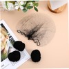 SAFIGLE Invisible Hair Nets 100pcs 50CM Black Elastic Mesh for
