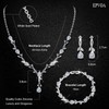 EPVOA Bridal Jewellery Set for Wedding, AAA+ Cubic Zirconia Necklace