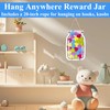 Magnetic Reward Jar with 25 Heart Tokens - 3-in-1 Hanging/Refrigerator/Desktop