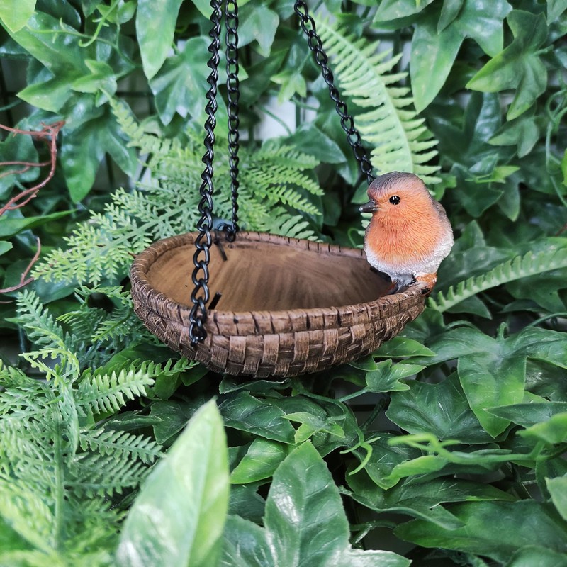 Vivid Arts Hanging Robin Heart Feeder