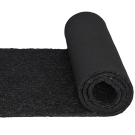 Nisorpa 8' x 2' Black Mulch Mat, Recycled Rubber Mulch Mat Garden Barrier Garden Edging Border Mat Rubber Mulch for Landscaping Outdoor
