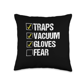 Exterminator Costume Pest Control Vest Ant Traps Animal Pesticide Pest Control Technician Bug Killer Throw Pillow, 16x16, Multicolor